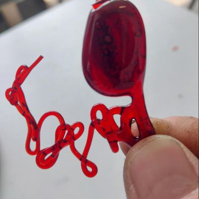 Peter Kuchinke, utveckling röd glasmassa utan giftiga metaller